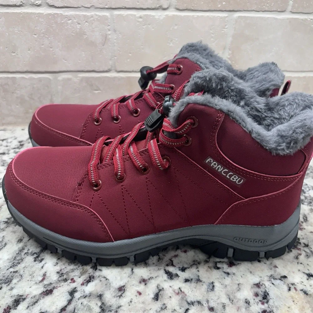 Hanabira Women's Ankle Snow/ Hiking Boots size‎ 40 Fur Lined